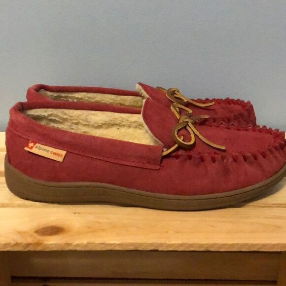Alpine Swiss Sabine Woman’s Moccasins - Picture 1 of 5